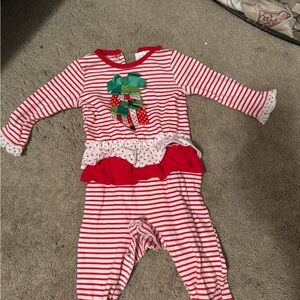 Baby Essentials Red and White Pajamas
